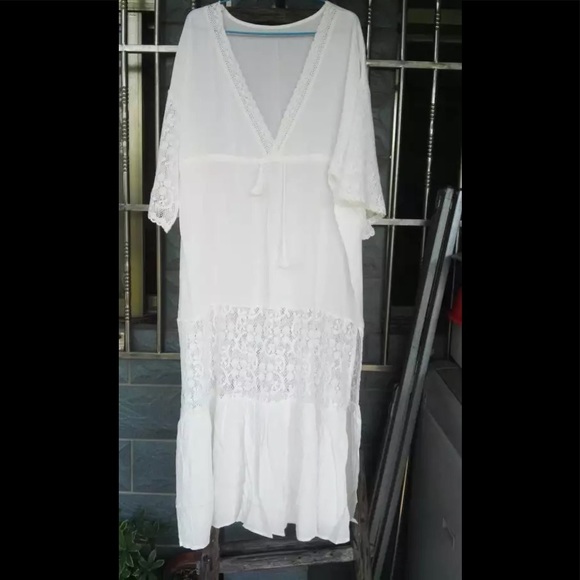 Zilara Boho Cotton Lace Maxi Dress - Picture 6 of 6